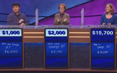 Just realized that all those shrieks emanating from the audience after large DD wagers were coming from the defeated contestants. . Jeopardy fikkle
